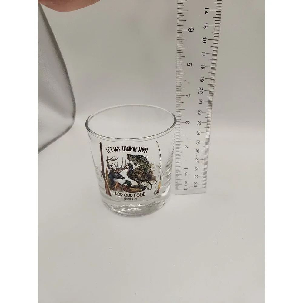 Let Us Thank Him For Our Food Genesis 9:3 Whiskey Glass~Hunting/Fishing/Outdoor